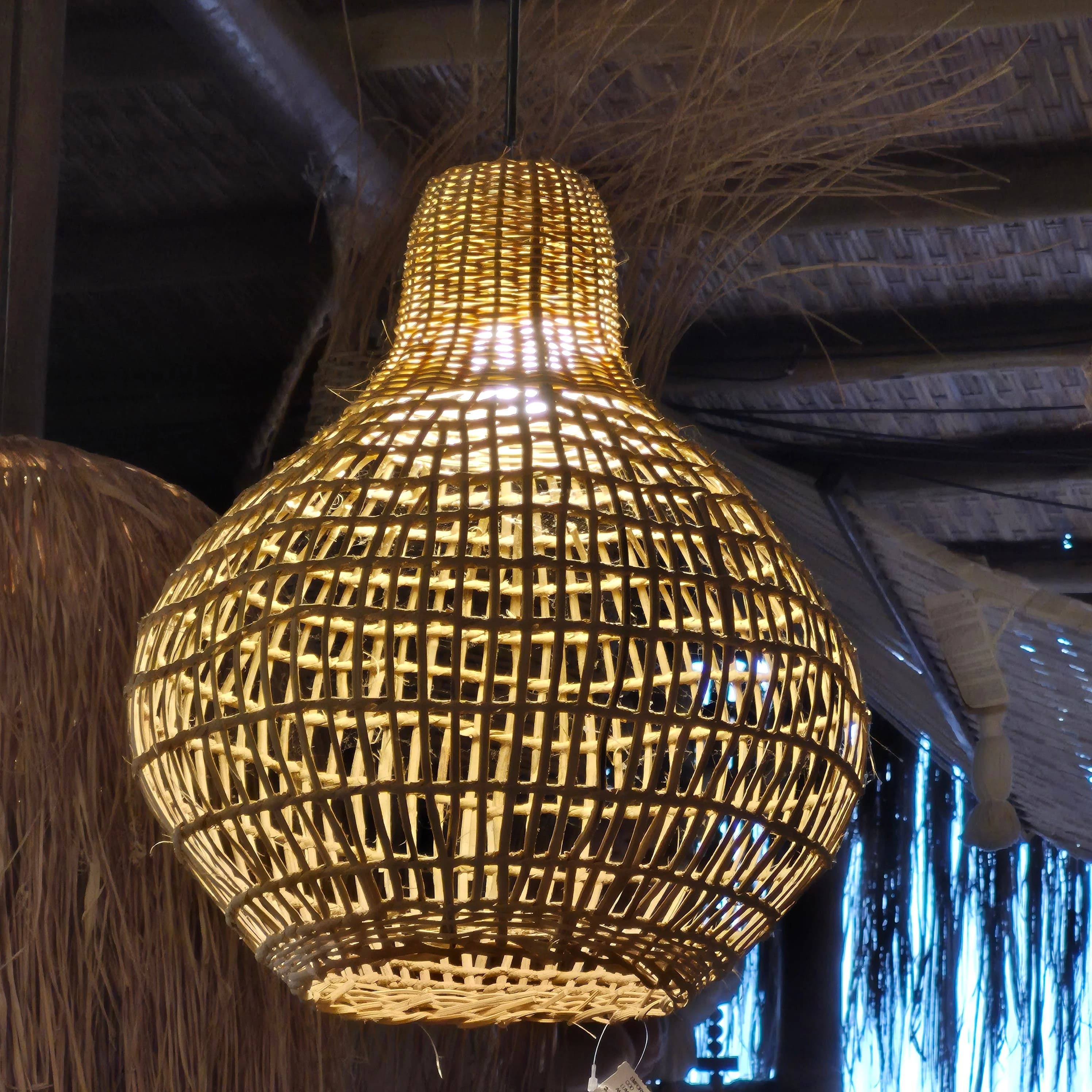 Luminária Gota Cipó Amber