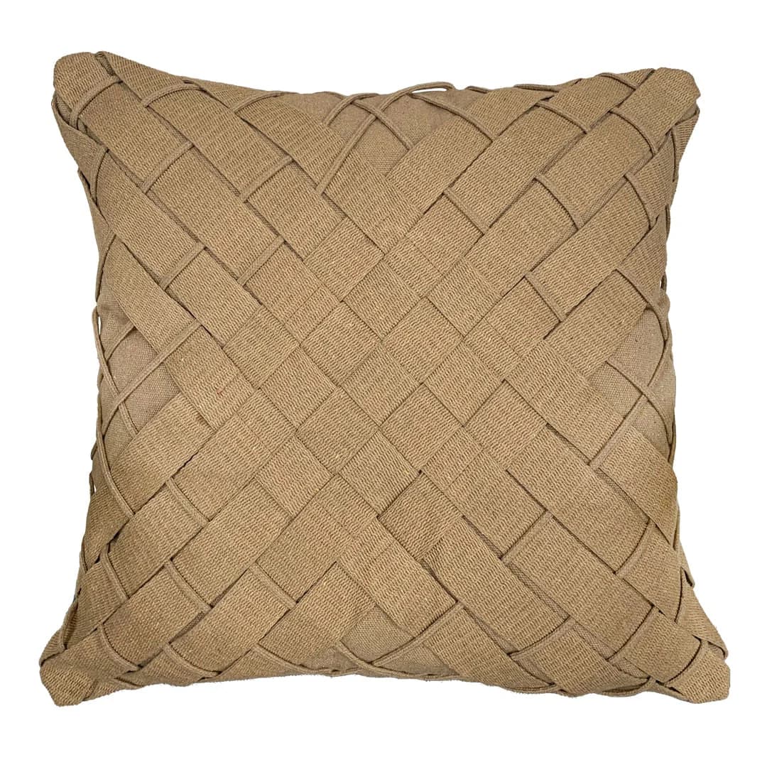 Capa de Almofada Trancê Diagonal Caramelo