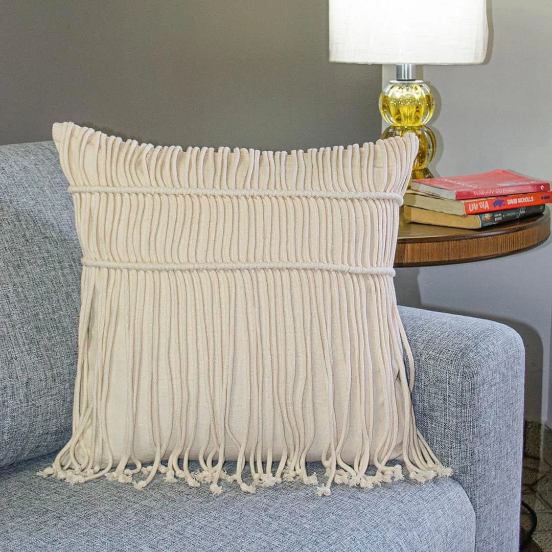 Capa de Almofada Macramê Cult 50x50