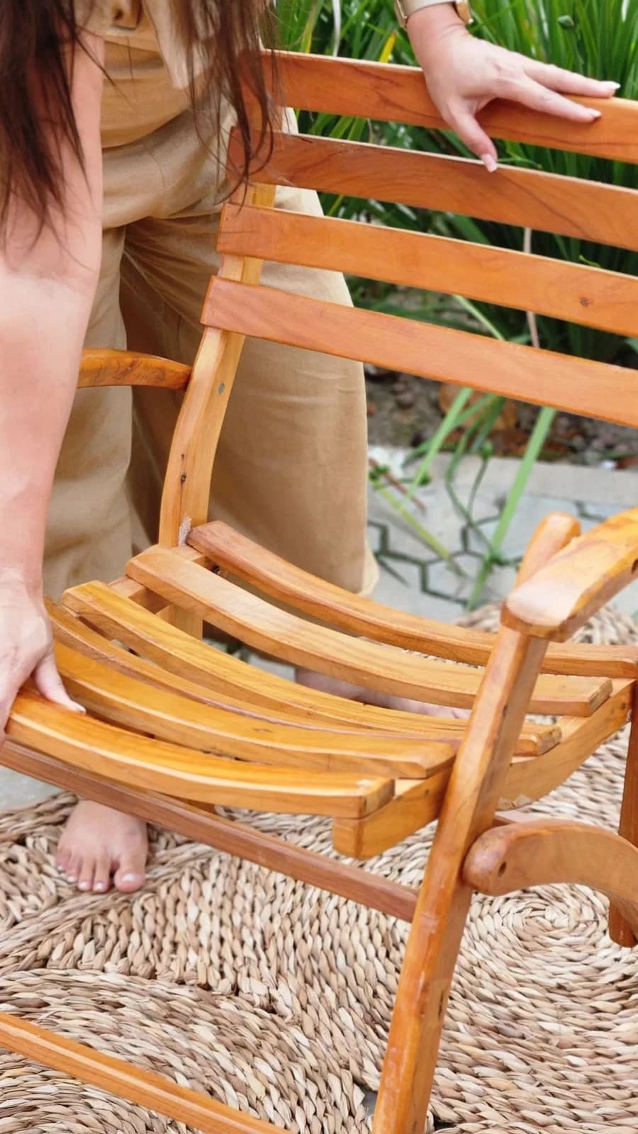 Poltrona dobrável - Peroba