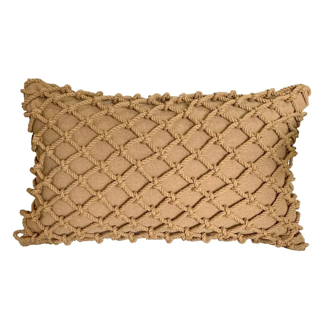 Capa de Almofada Ponto Crochê Corrente 50x30