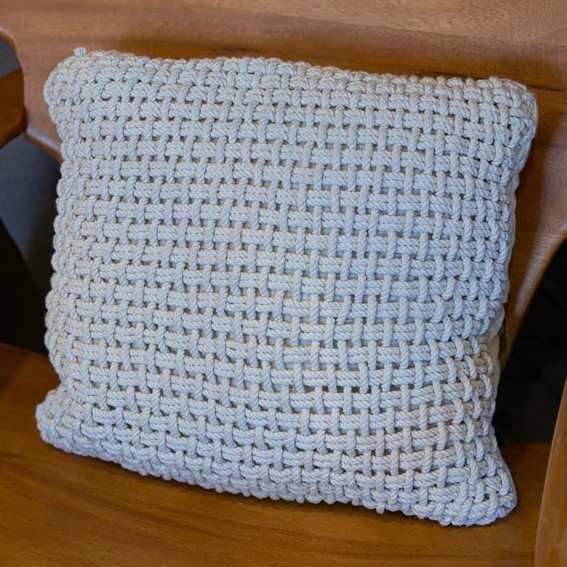 Capa de almofada Corda 2/1 reta 45x45cm