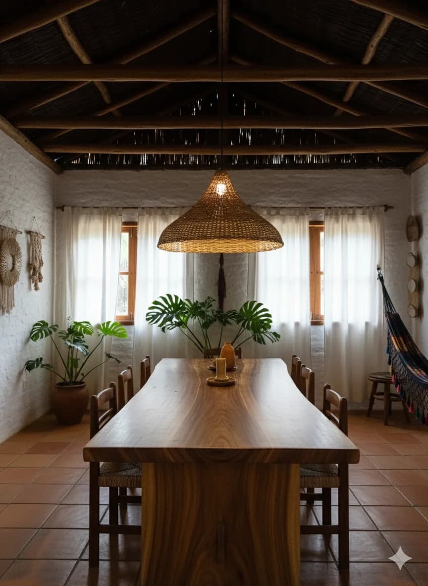 Luminária Gota Gigante 60 x 75 cm em Cipó Raspado