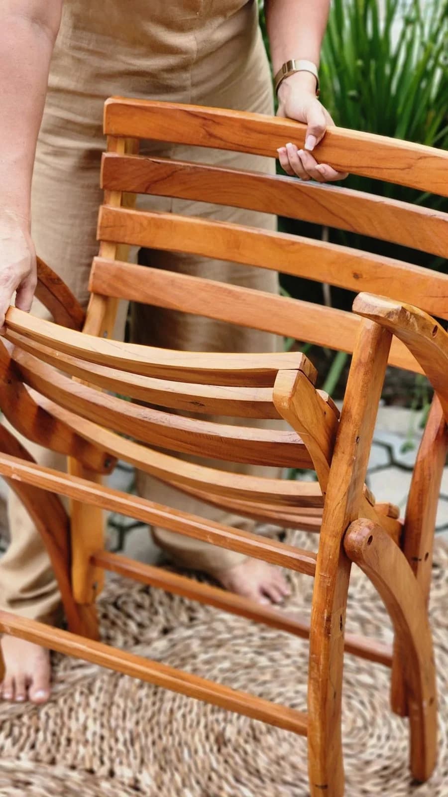 Poltrona dobrável - Peroba