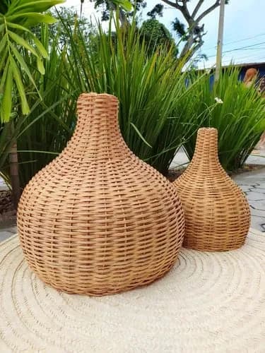 Luminária Cipó Natural 45cm