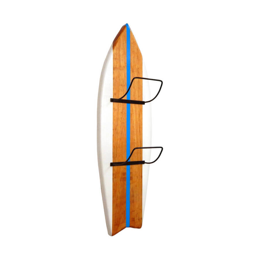 Porta Toalhas Cabideiro Decorativo Prancha de Surf Artesanal Madeira 78cm Estilo Praiano