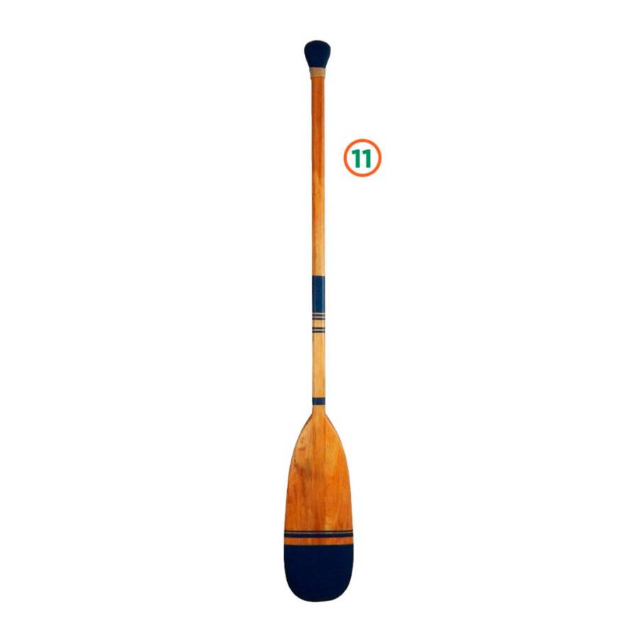 Remo Decorativo Tribal Artesanal de Madeira Natural com Pintura Exclusiva