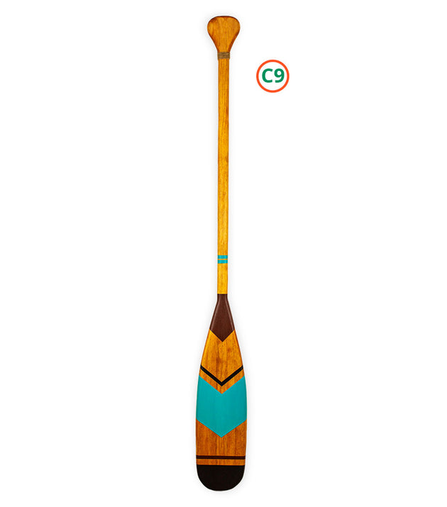 Remo Decorativo Artesanal Canadense Madeira Natural Pintura C09 Design Tribal Único