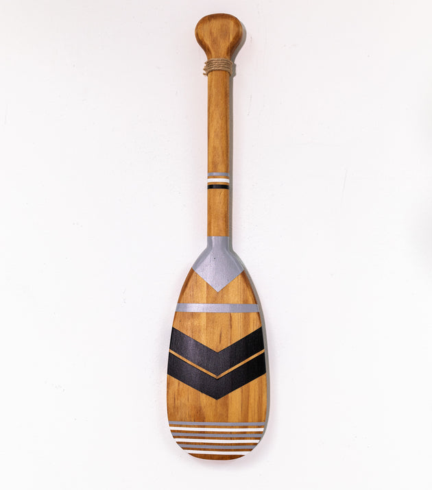 Remo Decorativo Artesanal Tribal Madeira Natural - Pintura Exclusiva 06 para Parede