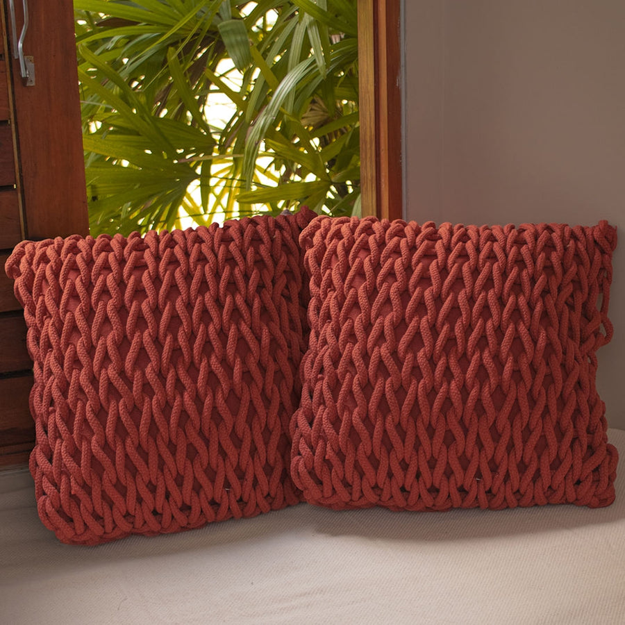 Capa de Almofada Ponto Crochê 50x50