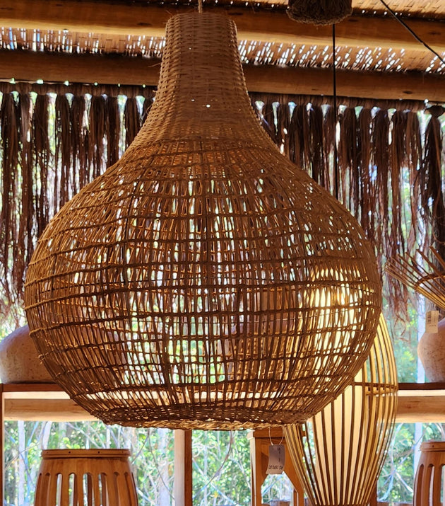 Luminária Gota Cipó Amber