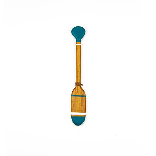 Remo Decorativo Náutico Artesanal Madeira 50cm - Estilo Marinho Pintura Exclusiva