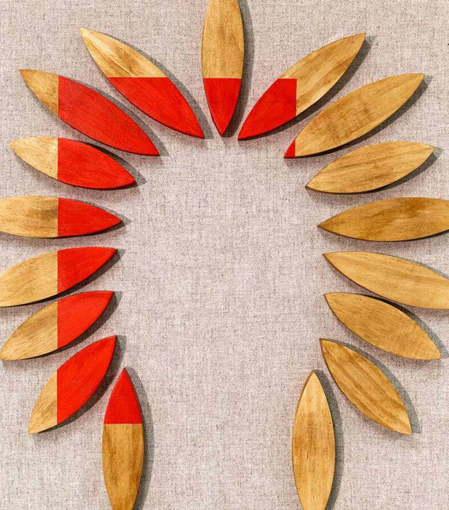 Quadro Mosaico Lenda Indígena Artesanal Madeira 80x62cm Decorativo Único Parede