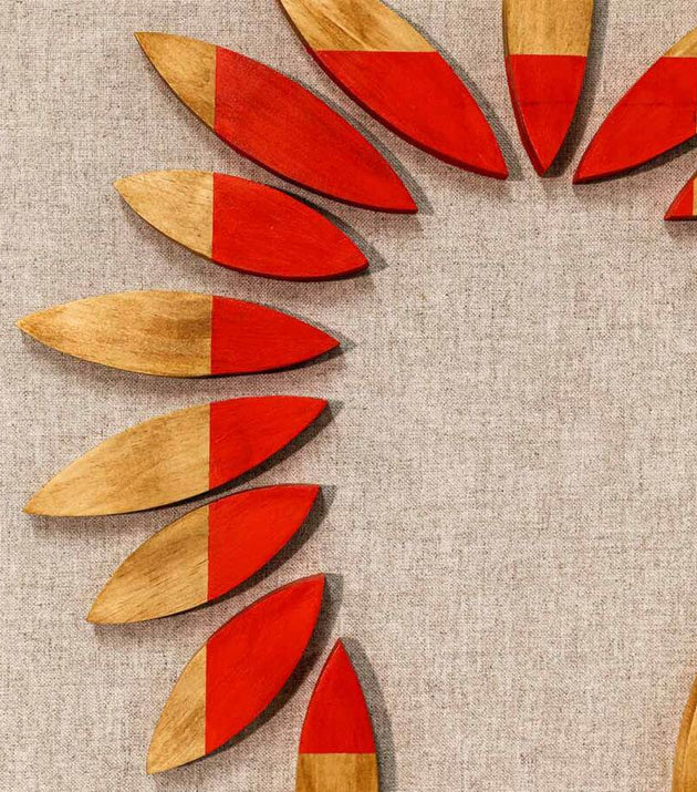 Quadro Mosaico Lenda Indígena Artesanal Madeira 80x62cm Decorativo Único Parede