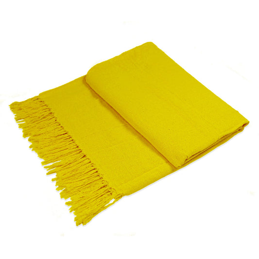 Manta Tibau Larga Casal Amarelo