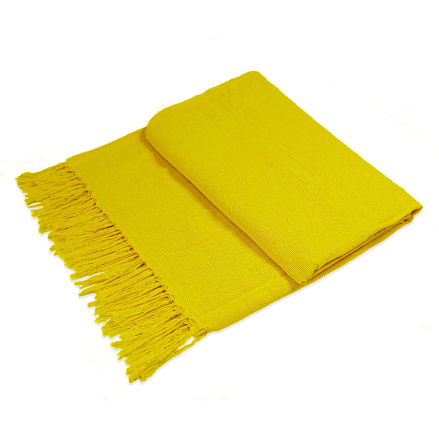 Manta Tibau Larga Casal Amarelo