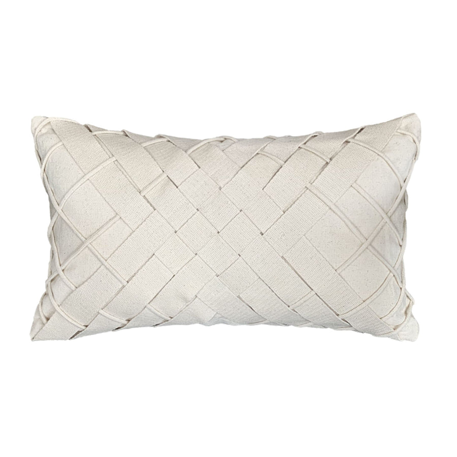 Capa de Almofada Algodão Trançado Diagonal: Elegância Artesanal para Decoração de Luxo