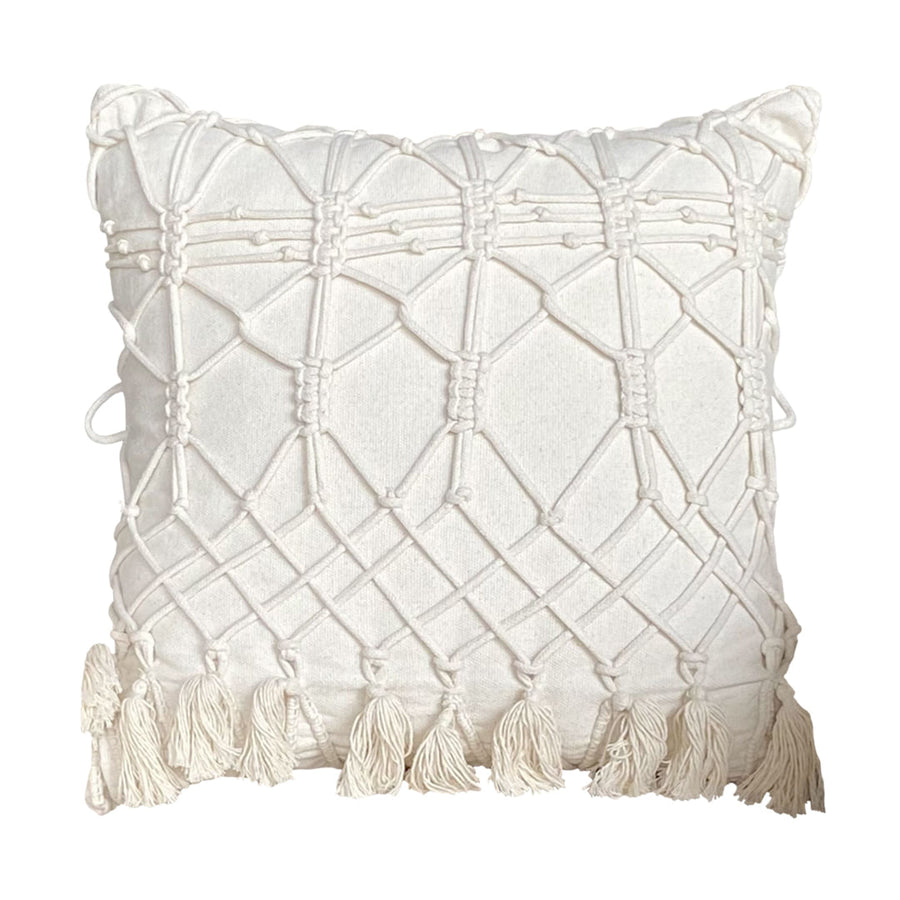 Capa de Almofada Decorativa Artesanal Macramê Elegante para Conforto e Estilo Boho