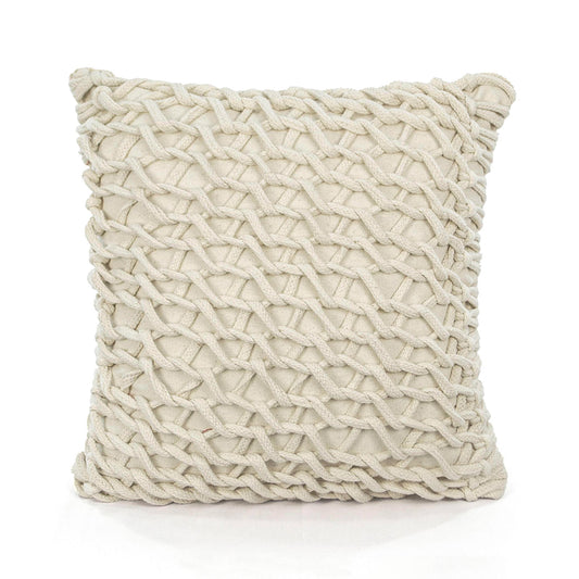 Capa de Almofada Trama Cru Algodão Natural, Decorativa e Aconchegante, Estilo Moderno