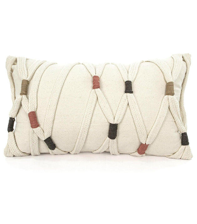 Capa de Almofada Retangular Ponto Mágico Santa Luzia: Algodão, Poliéster PET Reciclado