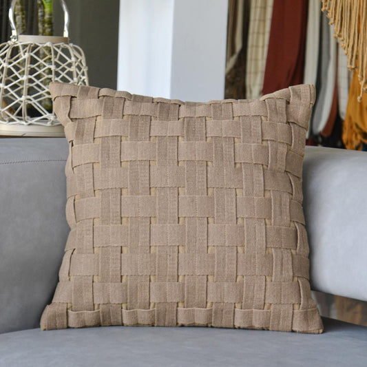 Capa de Almofada Trancê Artesanal: Conforto Sustentável, Design Exclusivo, Zíper Prático