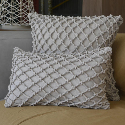 Capa de Almofada Macramê Corda Areia: Textura, Conforto e Estilo Boho Chic