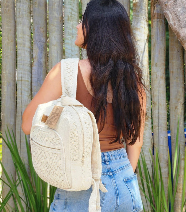 Mochila Tricô Porto Seguro.