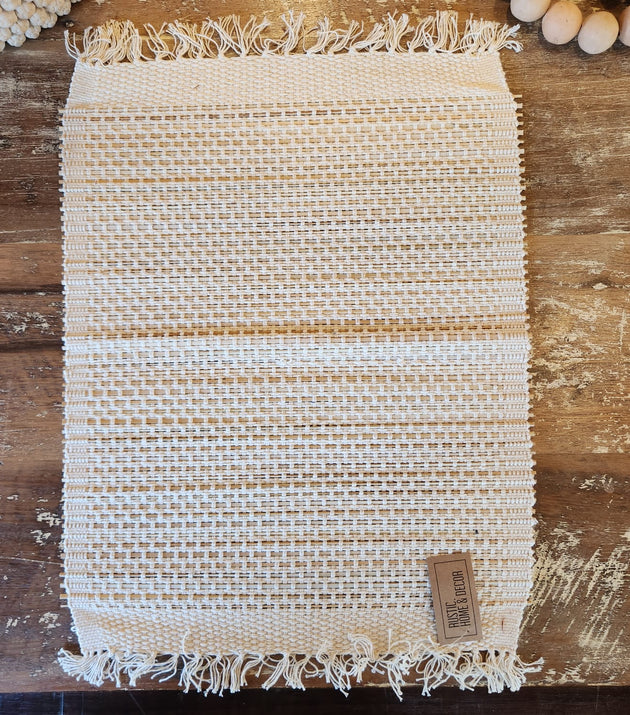 Sousplat algodão com palha natural 45cm x 35cm