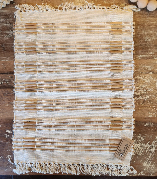 Sousplat algodão com palha natural 45cm x 35cm