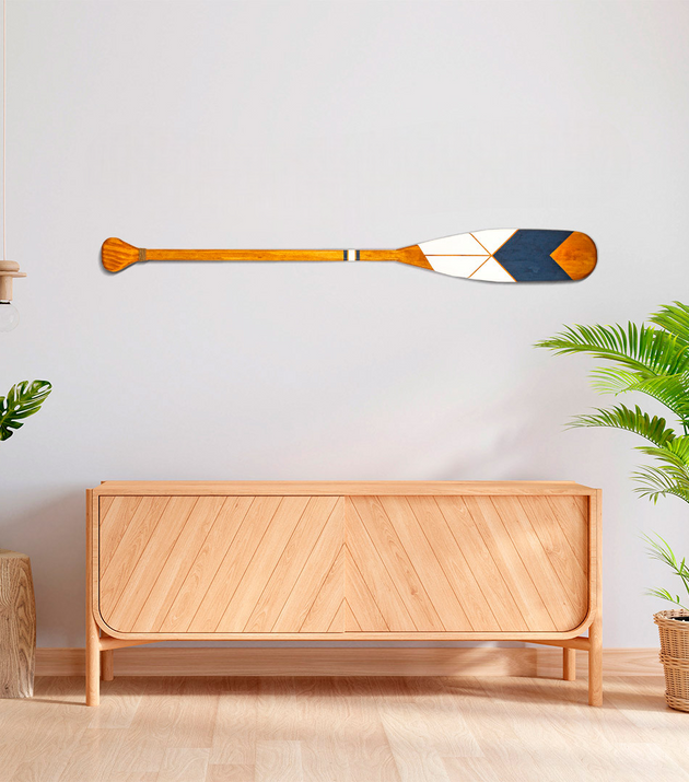 Remo Decorativo Artesanal Canadense Madeira Natural Pintura C02 para Parede Único