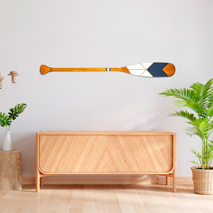 Remo Decorativo Artesanal Canadense Madeira Natural Pintura C02 para Parede Único