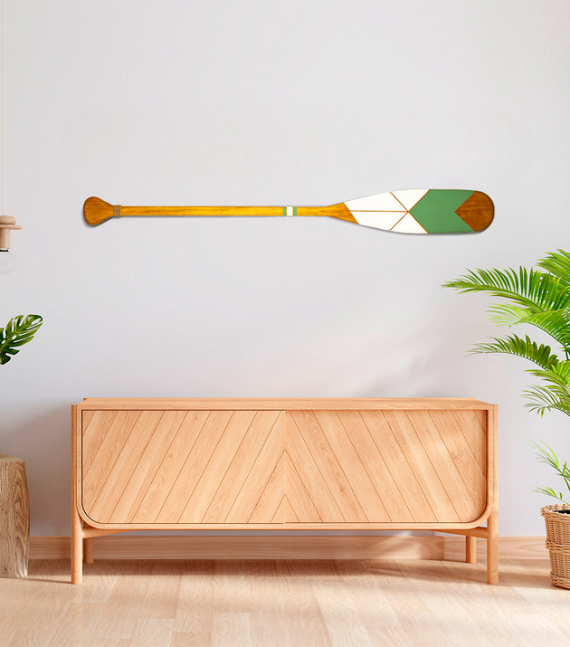 Remo Decorativo Artesanal Canadense Madeira Natural Pintura C03 Exclusiva