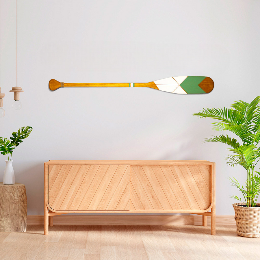 Remo Decorativo Artesanal Canadense Madeira Natural Pintura C03 Exclusiva