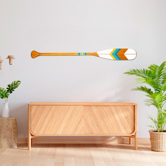 Remo Decorativo Artesanal Canadense Madeira Natural Pintura C04 Único Luxuoso