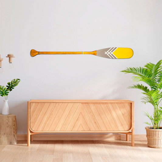 Remo Decorativo Artesanal Canadense Madeira Natural Pintura C05 para Decoração Náutica