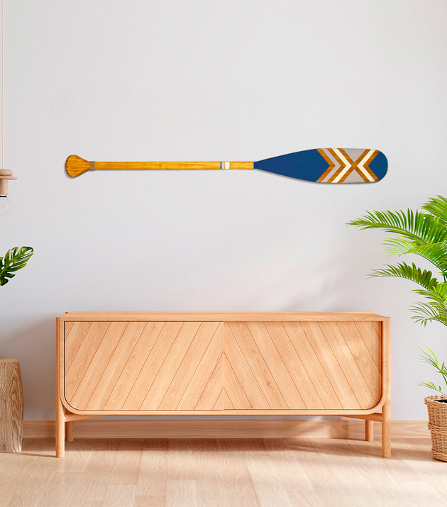 Remo Decorativo Canadense Artesanal Madeira Natural e Branco Premium