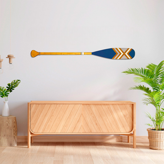 Remo Decorativo Canadense Artesanal Madeira Natural e Branco Premium