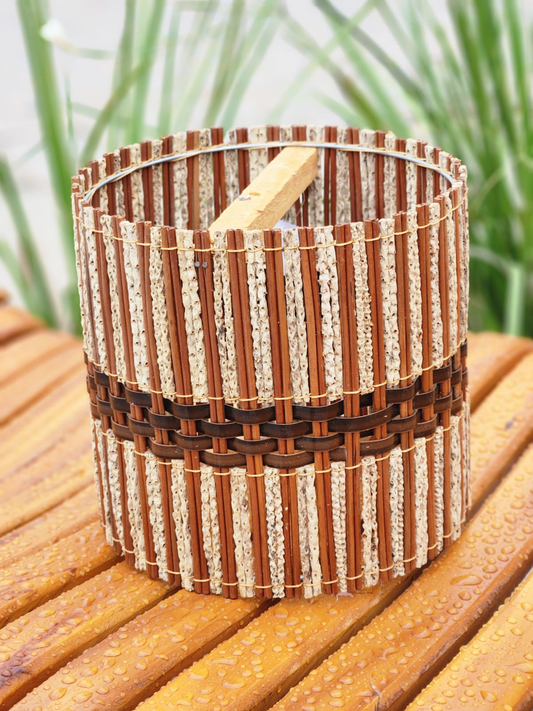 Luminária Tubo Fibras Naturais