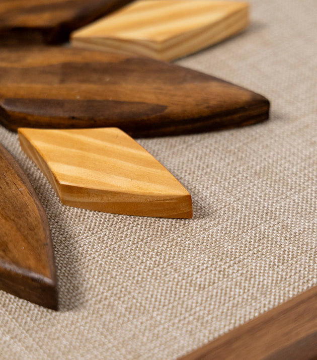 Quadro Artesanal Flor de Lótus Alto Relevo Decorativo para Casa Tukã