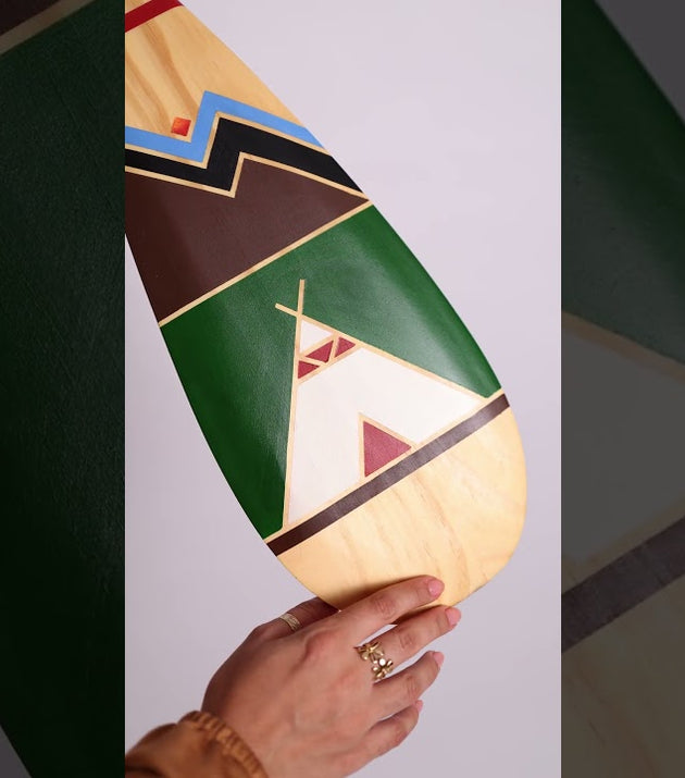 Remo Decorativo Kopacê Artesanal K07 em Madeira Natural Esculpida à Mão para Parede