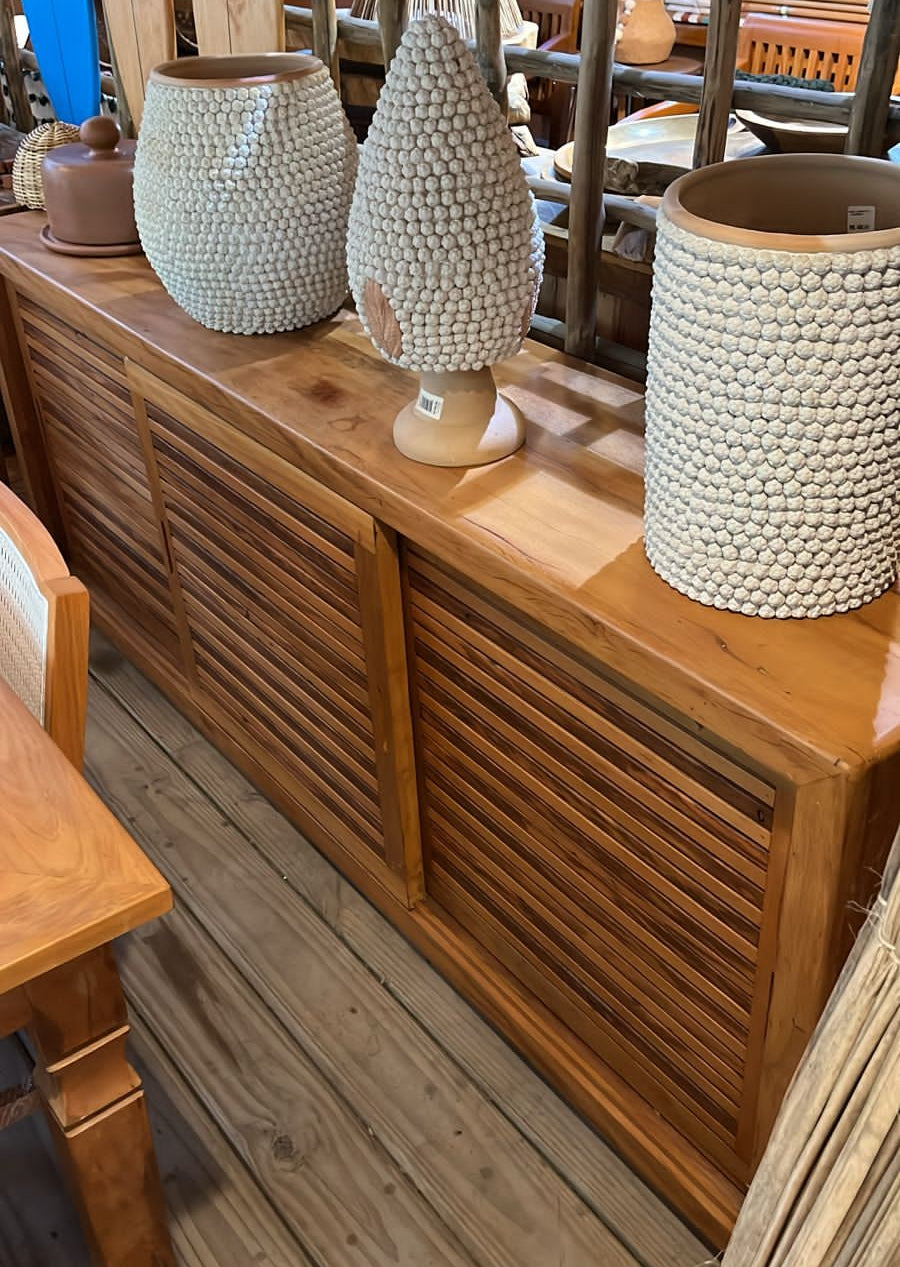 Aparador Buffet Peroba Rosa Ripado.