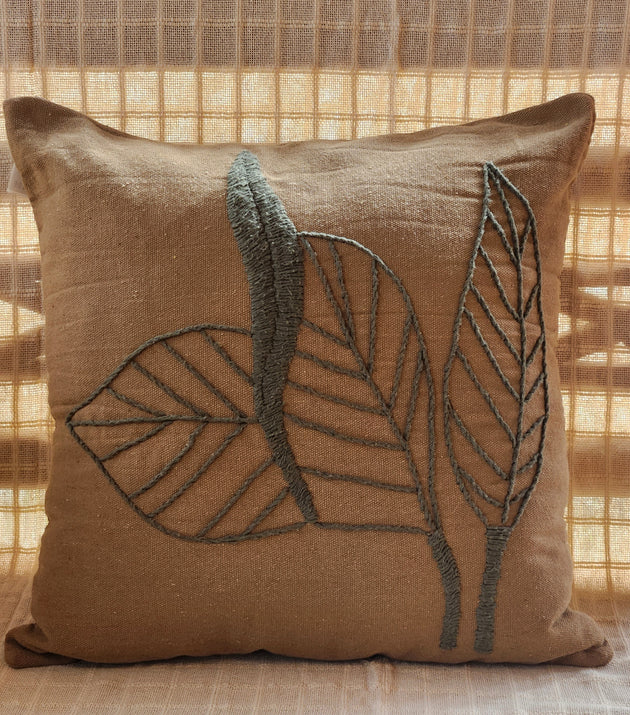 Capa de Almofada Bordado Botânica 50x50.