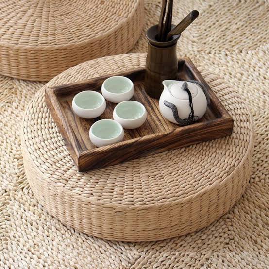 Puff/Mesinha de Taboa.