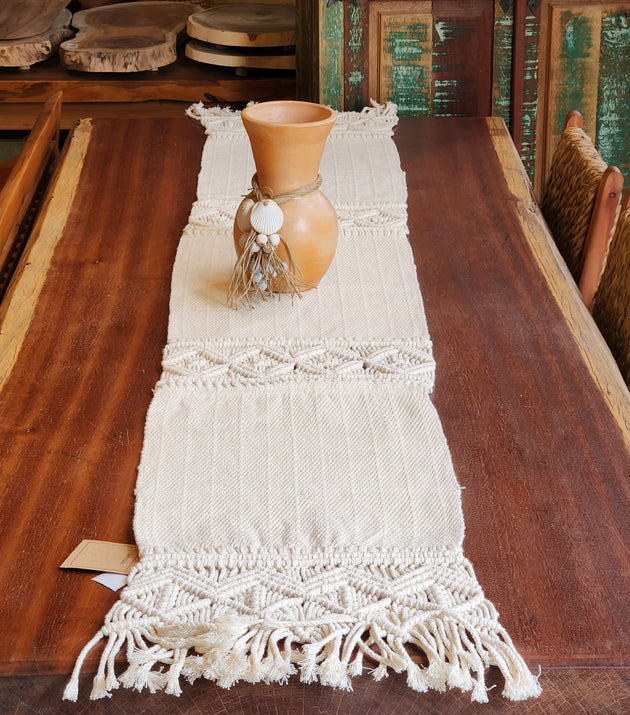 Peseira e Trilho de Mesa Macramê 0,35 x 2,00