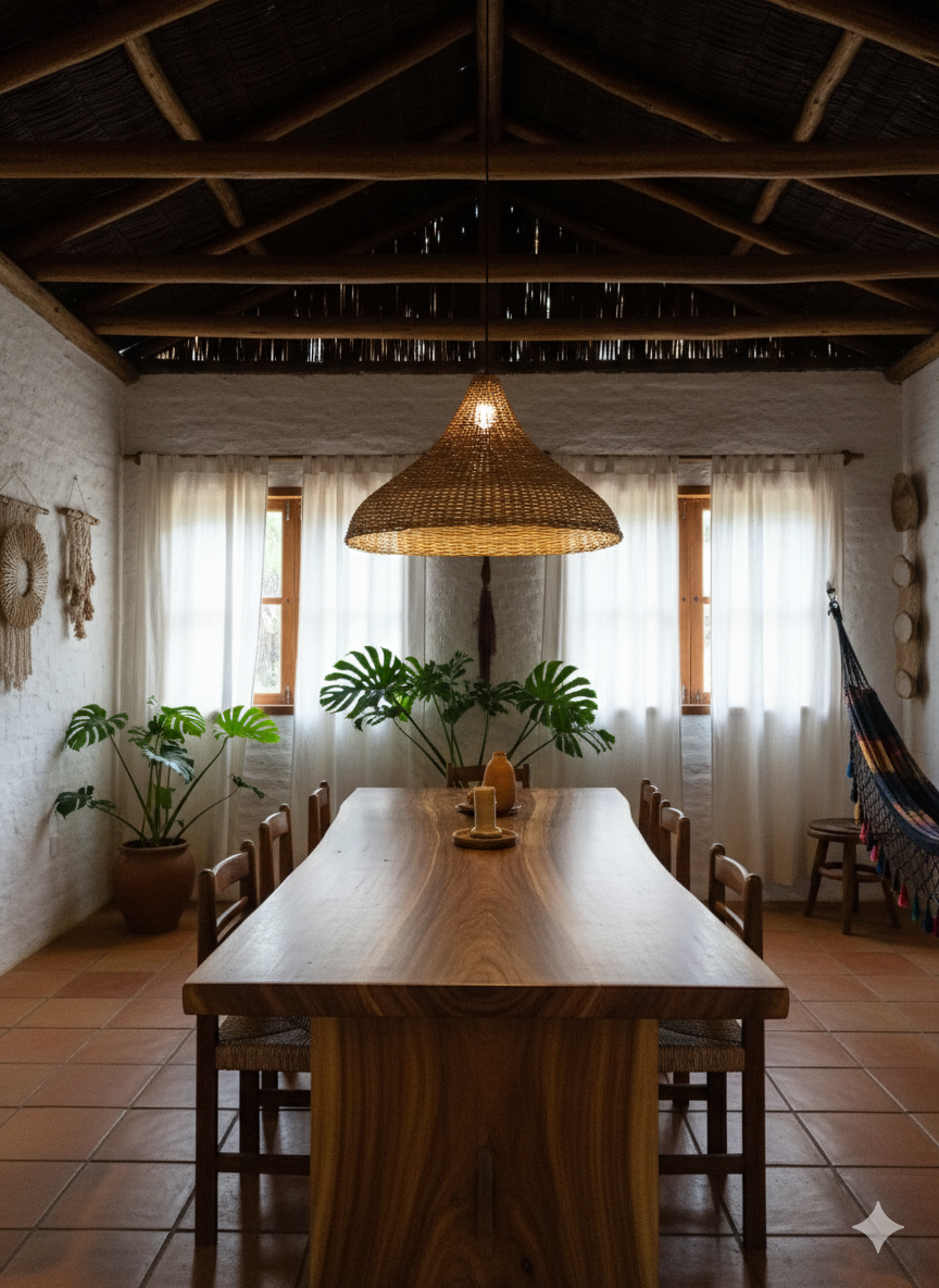 Luminária Gota Gigante 60 x 75 cm em Cipó Raspado