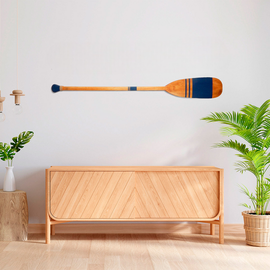 Remo Decorativo Tribal Artesanal Madeira Natural Pintura 10: Arte Única Parede